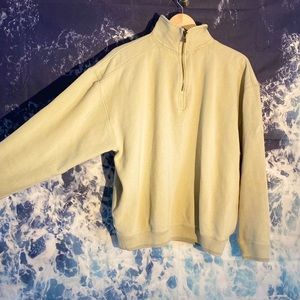 Tommy Bahama beige quarter zip sweater